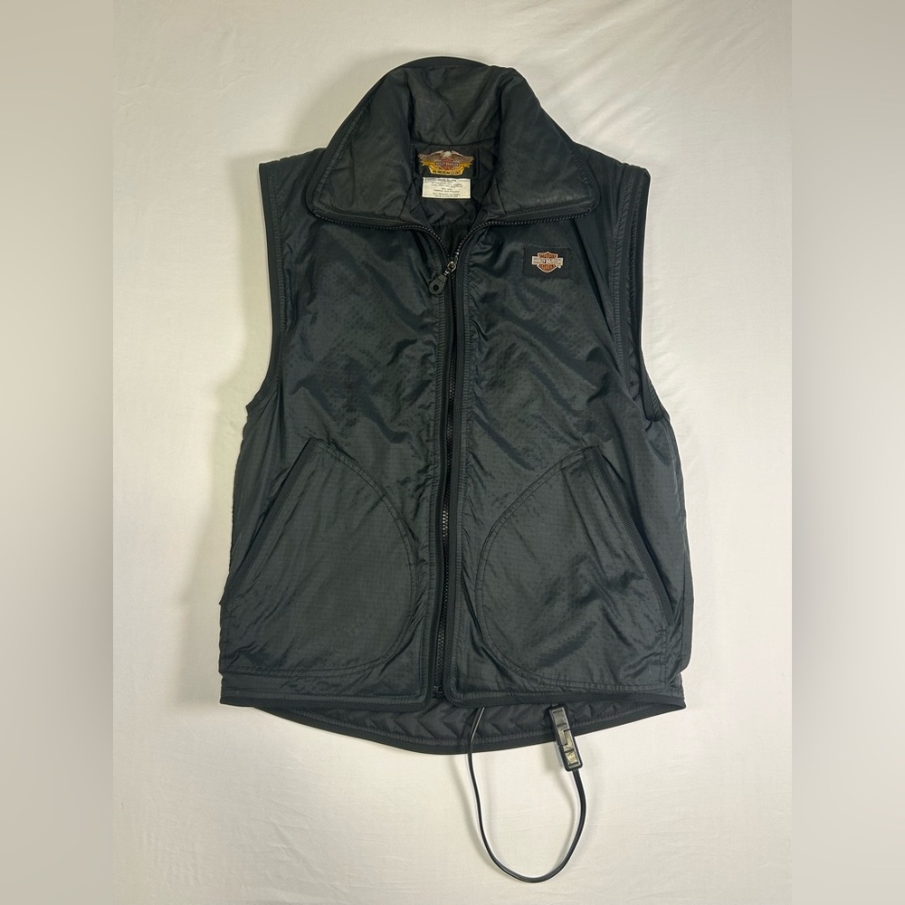 Harley Davidson Vest Mens Small Heated Liner Full Zip MISSING Battery, Untested